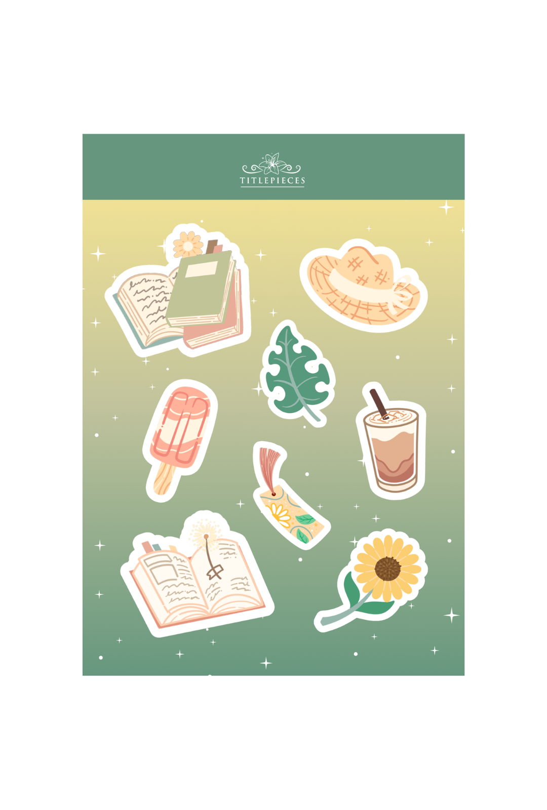 Bookish Summer Sticker Sheet