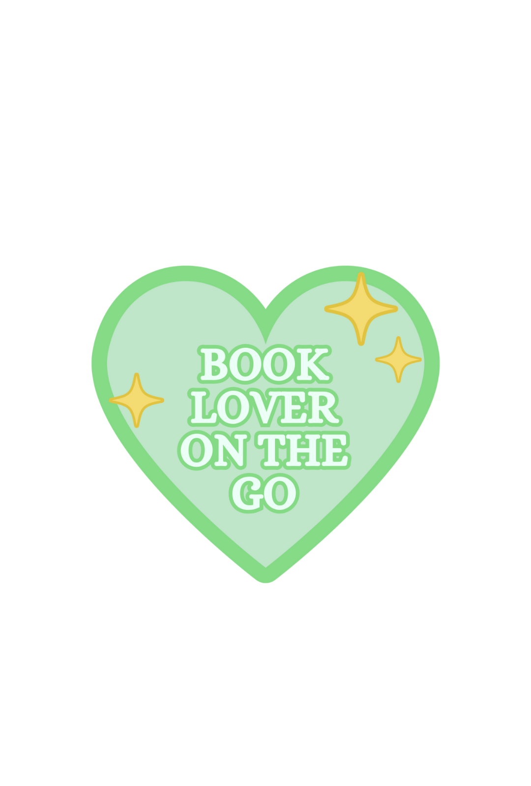 BOOK LOVER ON THE GO Large Sticker